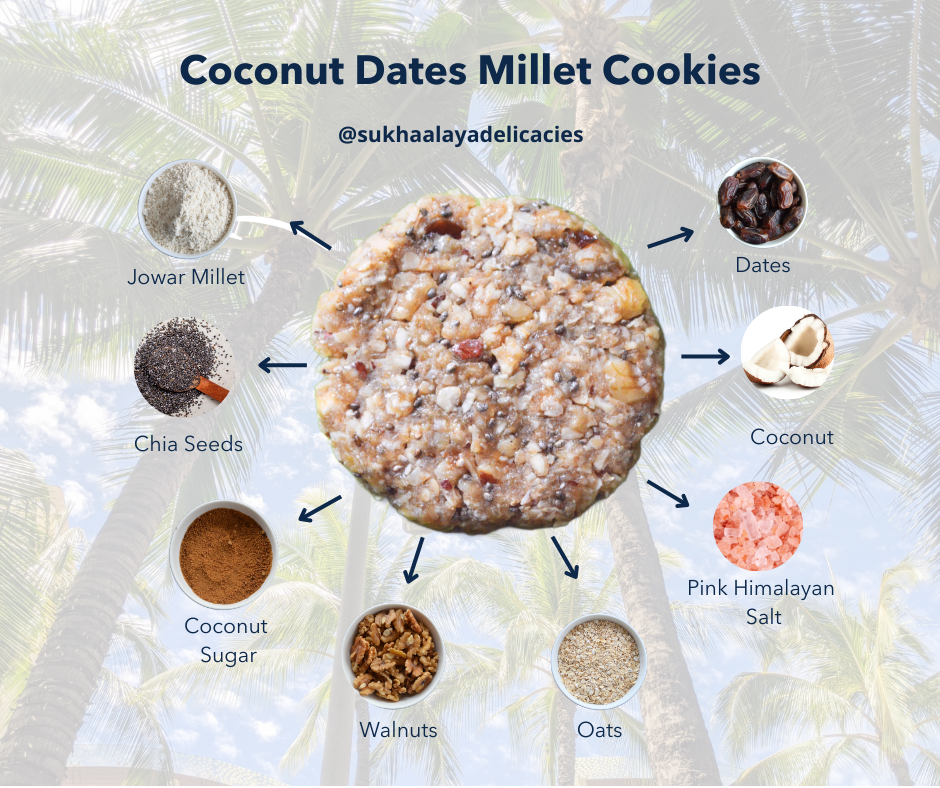 Coconut Dates Millet Cookies (Pack of 5)