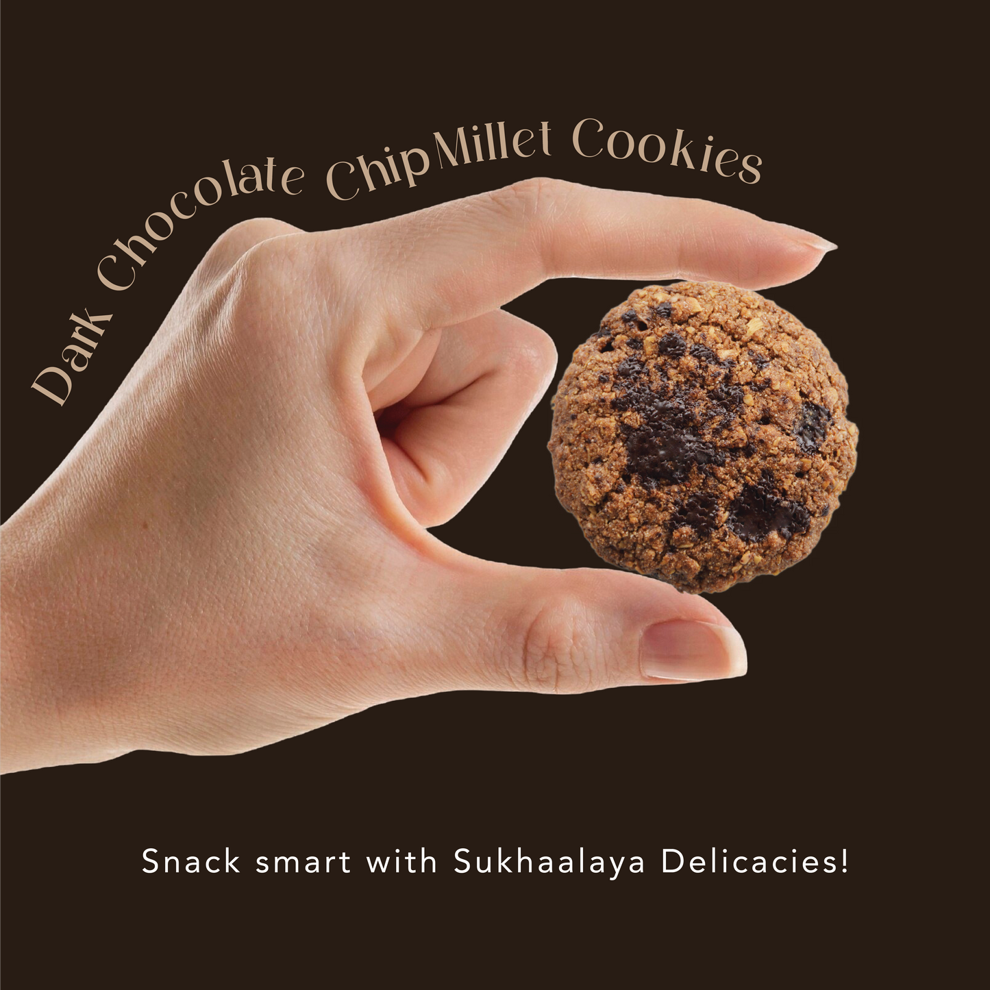 Dark Chocolate Chip Millet Cookies (Pack of 5)